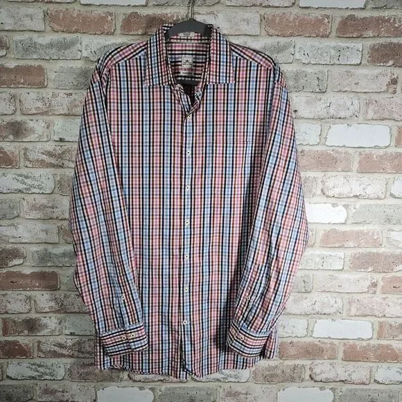 Peter Millar Men's Seaside Finish Long Sleeve‎ Shirt XL - Picture 2 of 9